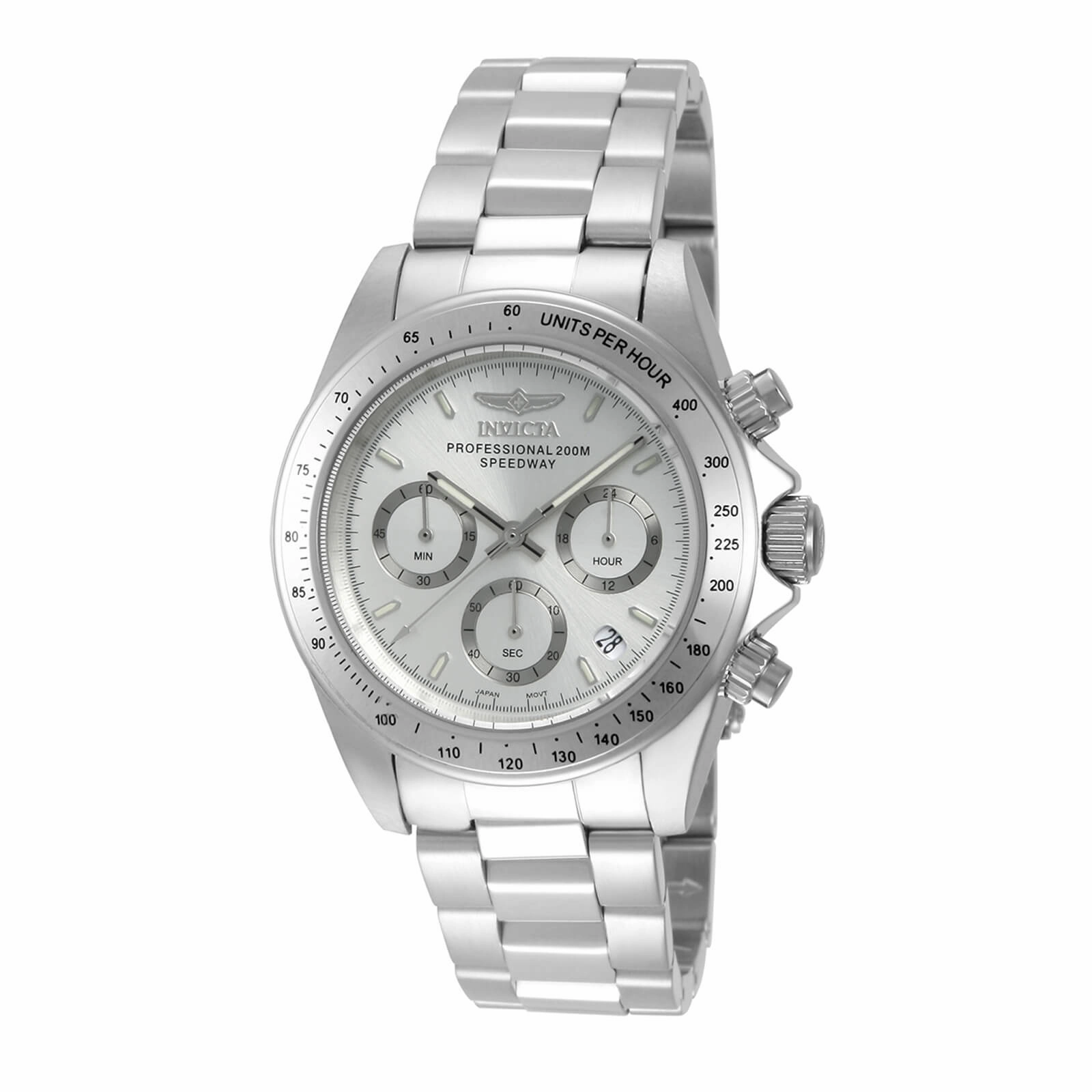 Invicta 14381 Men's Silver Dial Stainless Steel Speedway Chronograph