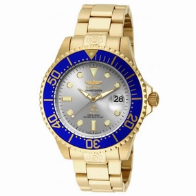 Invicta 15845 Men's Grand Diver Automatic Silver Dial Gold Tone Steel Dive Watch