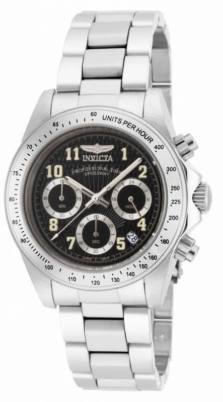 Invicta 17025 Men's Speedway Black Dial Steel Bracelet Chronograph Dive Watch