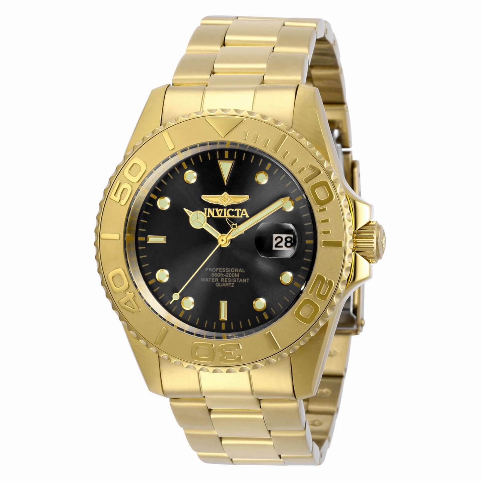 Invicta 29946 Men's Pro Diver Blue Dial Yellow Gold Bracelet Watch