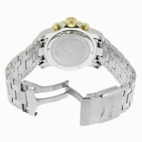 Invicta 80040 Men's Stainless Steel Bracelet Swiss Pro Diver Chrono Silver Dial Day-Date Watch