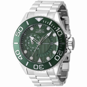 Invicta Men's Automatic Watch - Grand Diver Dark Green Dial Steel Bracelet | J47542
