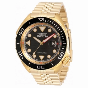 Invicta Men's Automatic Watch - Pro Diver Black and Gold Dial Bracelet | 30421