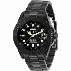 Invicta Men's Automatic Watch - Pro Diver Black SS Bracelet Rotating Bezel | 33053