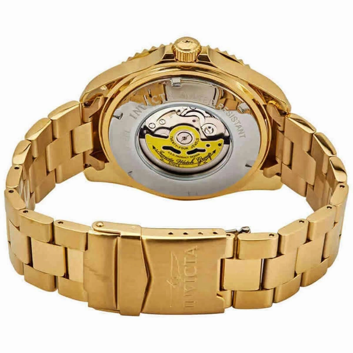 Invicta Men's Automatic Watch - Pro Diver Blue Dial Yellow Gold Bracelet | 28949