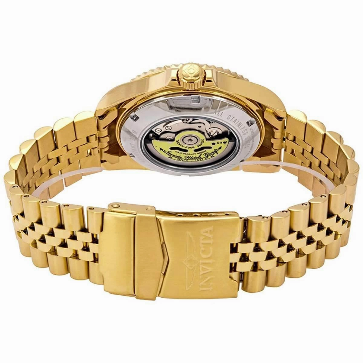 Invicta Men's Automatic Watch - Pro Diver Champagne Dial Yellow Gold Bracelet | 29185