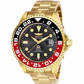 Invicta Men's Automatic Watch - Pro Diver Charcoal Dial Yellow Gold Bracelet | 27970