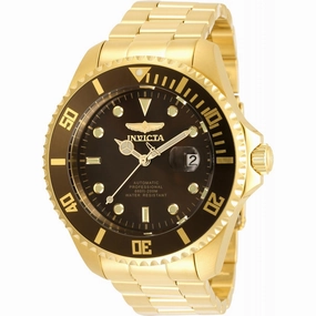 Invicta Men's Automatic Watch - Pro Diver Desert Sand Dial Yellow Gold Steel | 35725
