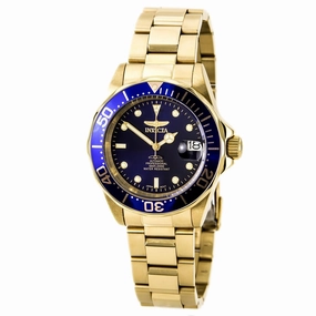 Invicta Men's Automatic Watch - Pro Diver Yellow Steel Bracelet Blue Dial Date | 8930