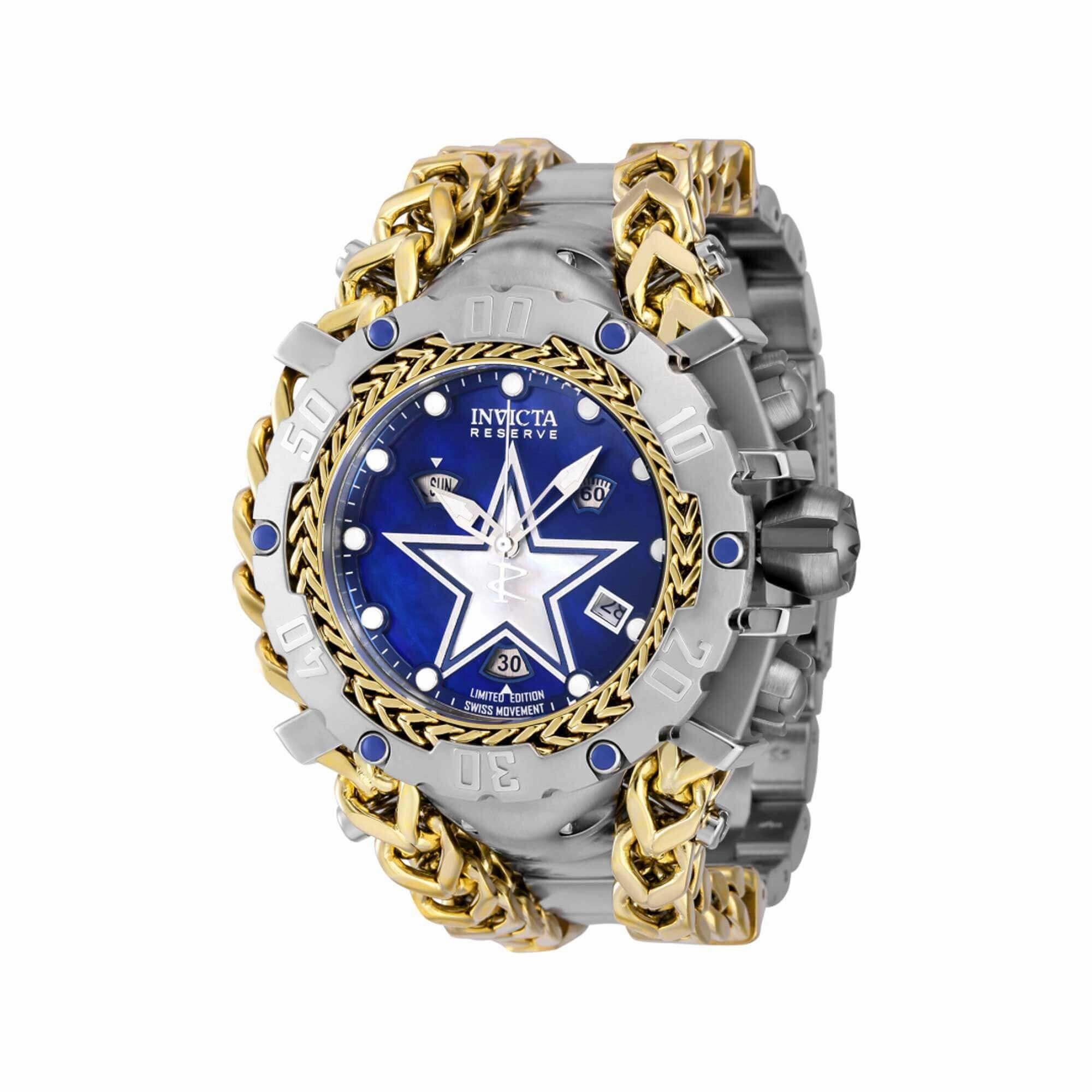 Invicta Men's Chrono Watch - NFL Dallas Cowboys Blue and White Dial Bracelet | 41512
