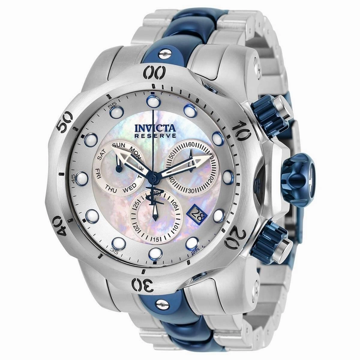 Invicta Men's Chrono Watch - Reserve Venom White MOP Dial Two Tone Bracelet | 32126