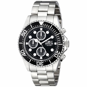 Invicta Men's Chronograph Stainless Steel Watch - Pro Diver Quartz Black Dial | 1768