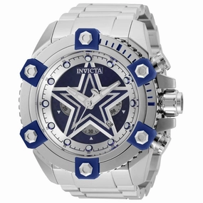 Invicta Men's Chronograph Watch - NFL Dallas Cowboys Quartz Silver and Blue Dial | 35498