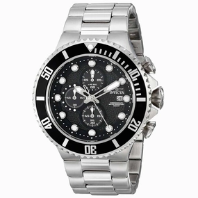 Invicta Men's Chronograph Watch - Pro Diver Black Dial Steel Bracelet Dive | 18906