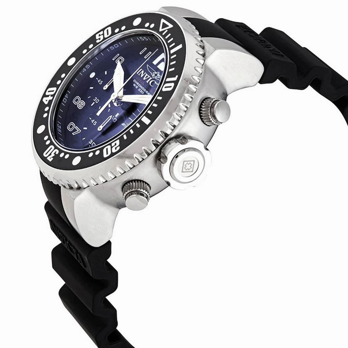 Invicta Men's Chronograph Watch - Pro Diver Blue and Black Dial Rubber Strap | 26731