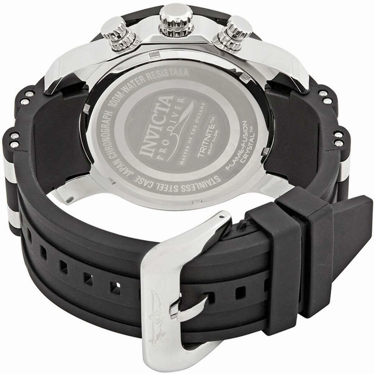 Invicta Men's Chronograph Watch - Pro Diver Steel & Silicone Strap Black Dial | 22797