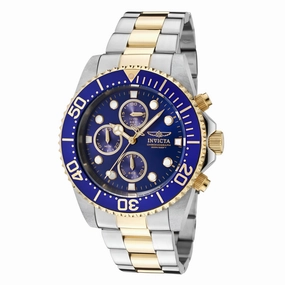 Invicta Men's Chronograph Watch - Pro Diver Two Tone Bracelet Quartz Blue Dial | 1773