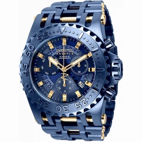 Invicta Men's Chronograph Watch - Reserve Blue Dial Two Tone Bracelet | 30120