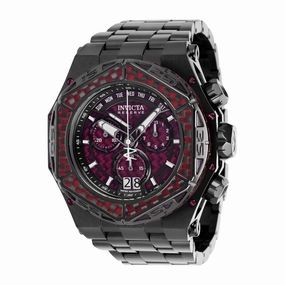 Invicta Men's Chronograph Watch - Reserve Carbon Hawk Burgundy and Black Dial | 38919