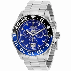 Invicta Men's Chronograph Watch - Reserve Pro Diver Black and Blue Bezel | 29556