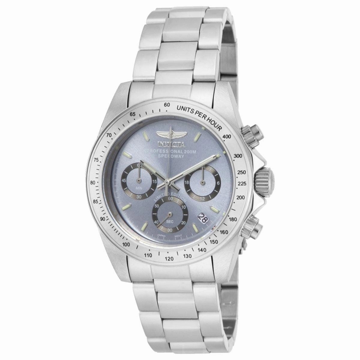 Invicta Men's Chronograph Watch - Speedway Charcoal Dial Bracelet | ILE9211A