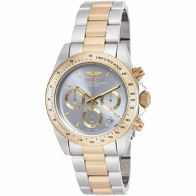 Invicta Men's Chronograph Watch - Speedway Charcoal Dial Two Tone Case | ILE9212A