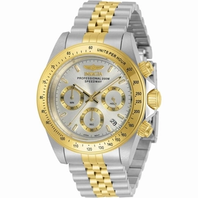 Invicta Men's Chronograph Watch - Speedway Silver and Gold Dial Bracelet | 30991