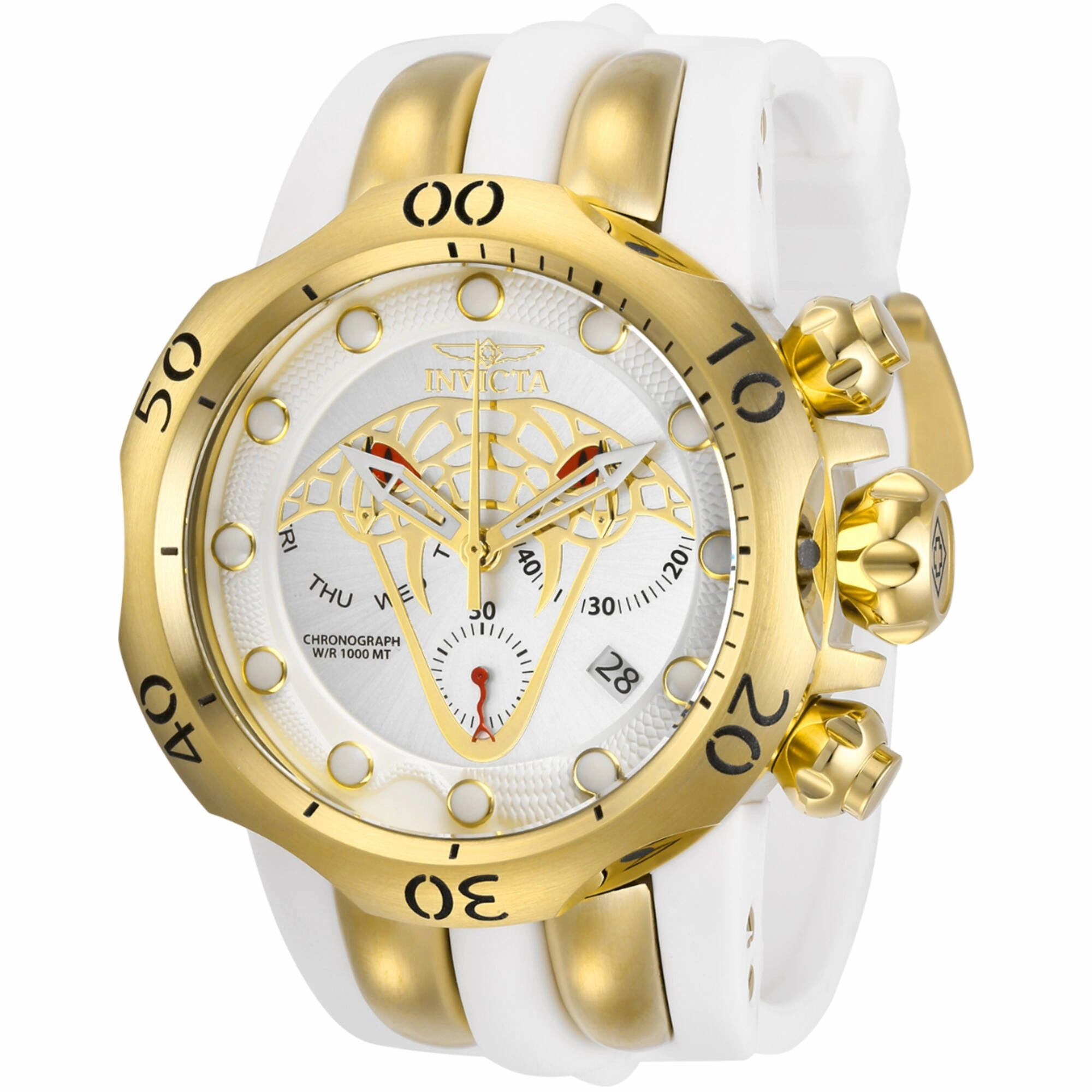 Invicta Men's Chronograph Watch - Venom Gold and Antique Silver Tone Dial | 28389
