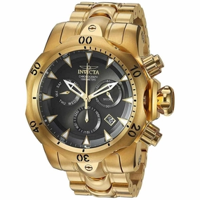 Invicta Men's Chronograph Watch - Venom Gunmetal Dial Yellow Gold Bracelet | 29644