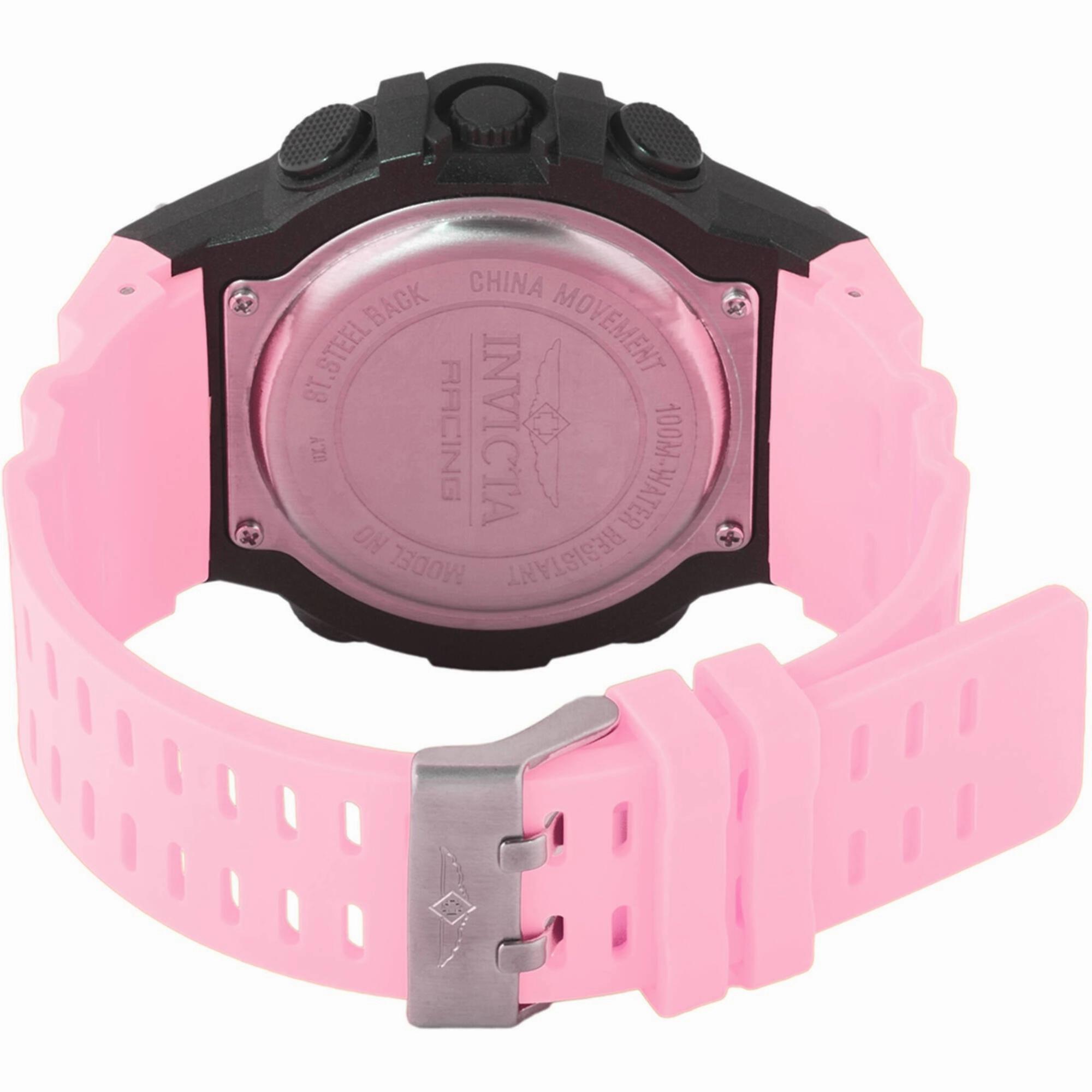 Invicta Men's Digital Watch - Invicta Racing Chrono Pink Polyurethane Strap | 48051