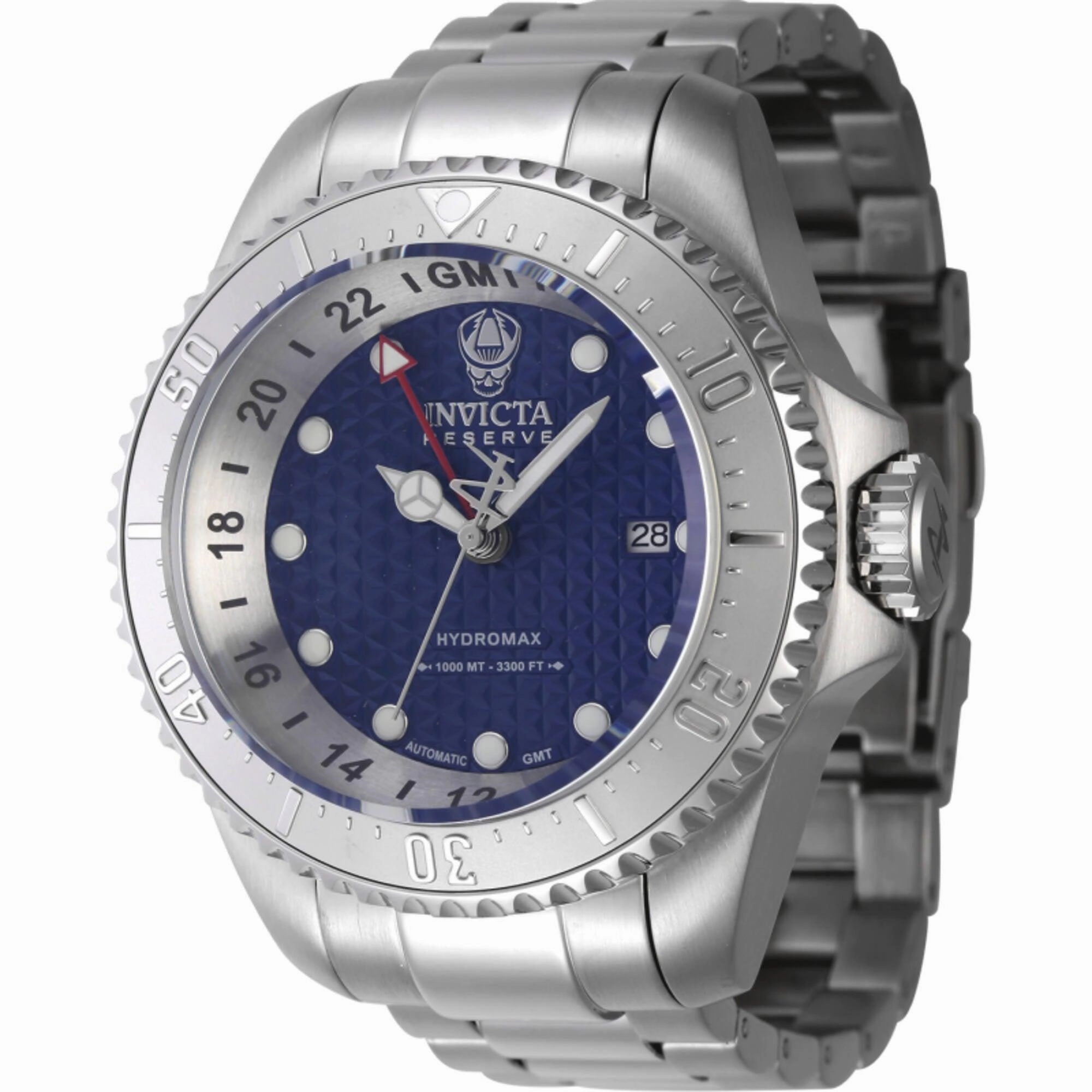 Invicta Men's GMT Watch - Reserve Hydromax Automatic Blue Dial Bracelet | 45916