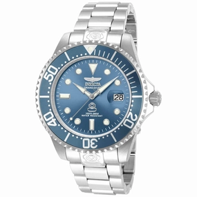 Invicta Men's Grand Diver Automatic Watch - Blue Dial Steel Bracelet Date | 13859