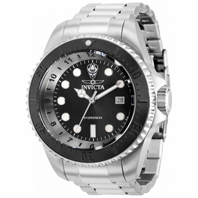 Invicta Men's Quartz Watch - Hydromax Silver Tone and Black Bezel Bracelet | 38018