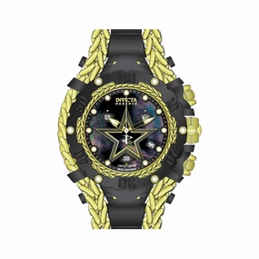 Invicta Men's Quartz Watch - NFL Dallas Cowboys Black and Yellow Gold Bracelet | 41525