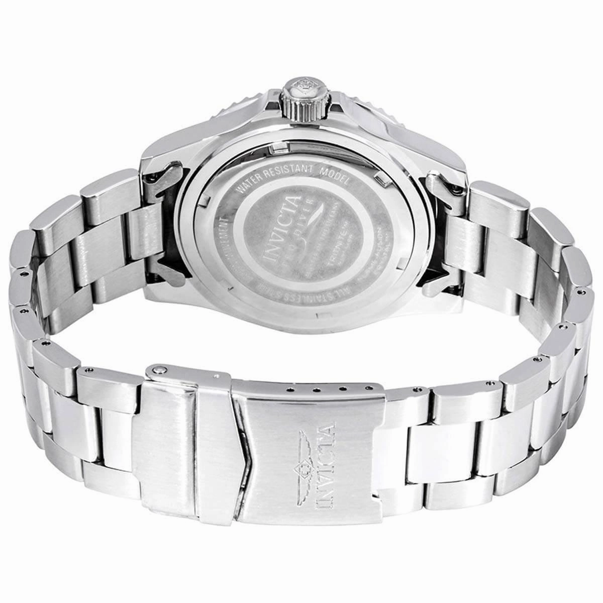 Invicta Men's Quartz Watch - Pro Diver Black Dial Stainless Steel Bracelet | 26970