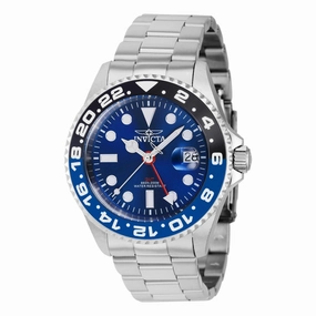 Invicta Men's Quartz Watch - Pro Diver Blue and Black Bezel Silver Bracelet | 40950