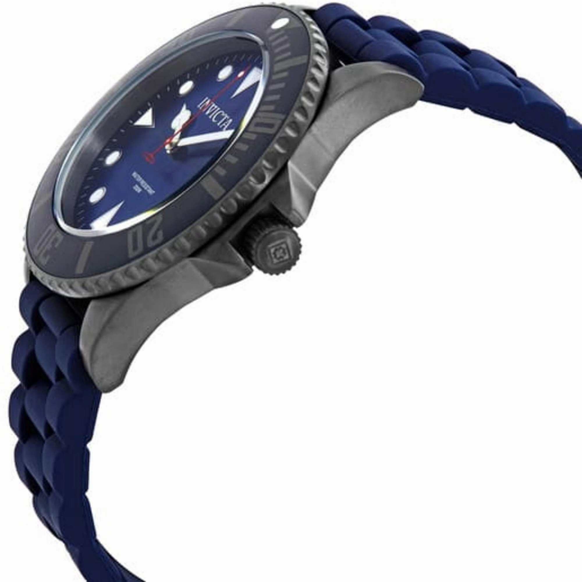 Invicta Men's Quartz Watch - Pro Diver Blue Dial Gunmetal Case Silicone Strap | 90306