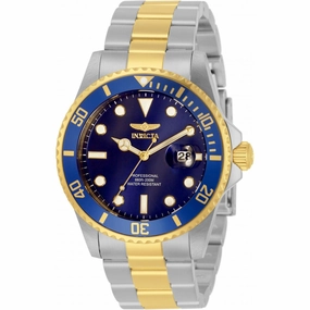 Invicta Men's Quartz Watch - Pro Diver Blue Dial Two Tone Steel Bracelet Dive | 33268