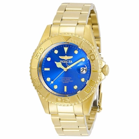 Invicta Men's Quartz Watch - Pro Diver Blue Dial Yellow Gold Steel | 29940