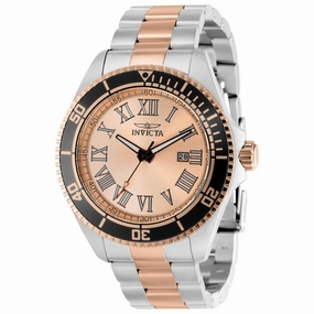 Invicta Men's Quartz Watch - Pro Diver Rose Gold Tone Dial Two Tone Bracelet | 15001