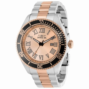 Invicta Men's Quartz Watch - Pro Diver Rose Gold Tone Dial Two Tone Bracelet | 15001