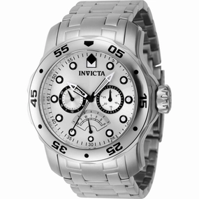 Invicta Men's Quartz Watch - Pro Diver Silver Tone/Black Bezel Steel Bracelet | 46994