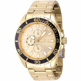 Invicta Men's Quartz Watch - Pro Diver Yellow Gold IP Stainless Steel Bracelet | 47577