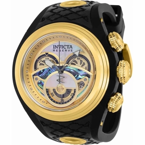 Invicta Men's Quartz Watch - Reserve S1 Chronograph mop dial black strap | 38877