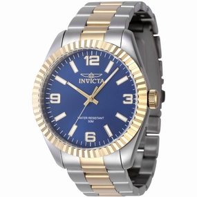Invicta Men's Quartz Watch - Specialty Blue Dial Two Tone Steel Bracelet | 47456