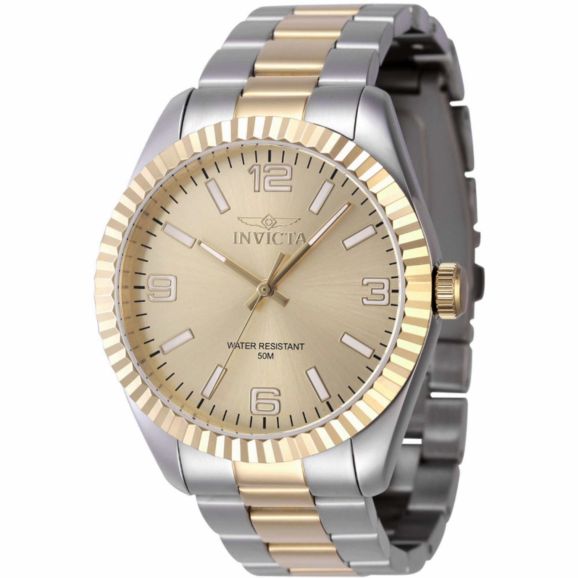 Invicta Men's Quartz Watch - Specialty Gold Tone Dial Two Tone Bracelet | 47457