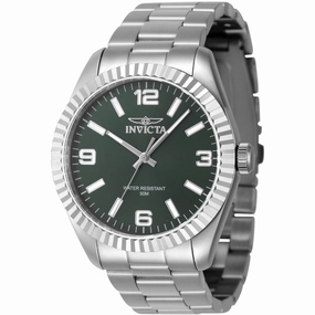 Invicta Men's Quartz Watch - Specialty Green Dial Silver Tone Bracelet | 47450