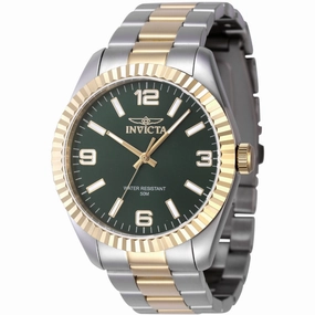 Invicta Men's Quartz Watch - Specialty Green Dial Two Tone Steel Bracelet | 47455