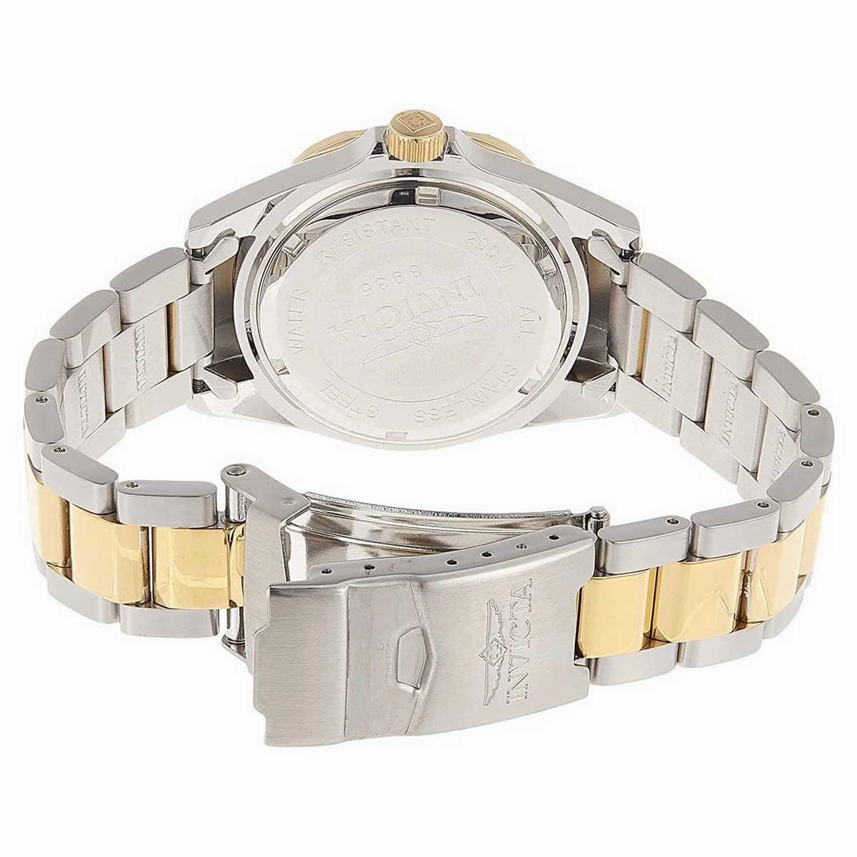 Invicta Men's Two Tone Yellow Gold Watch - Pro Diver Quartz Blue Dial Date | 8935