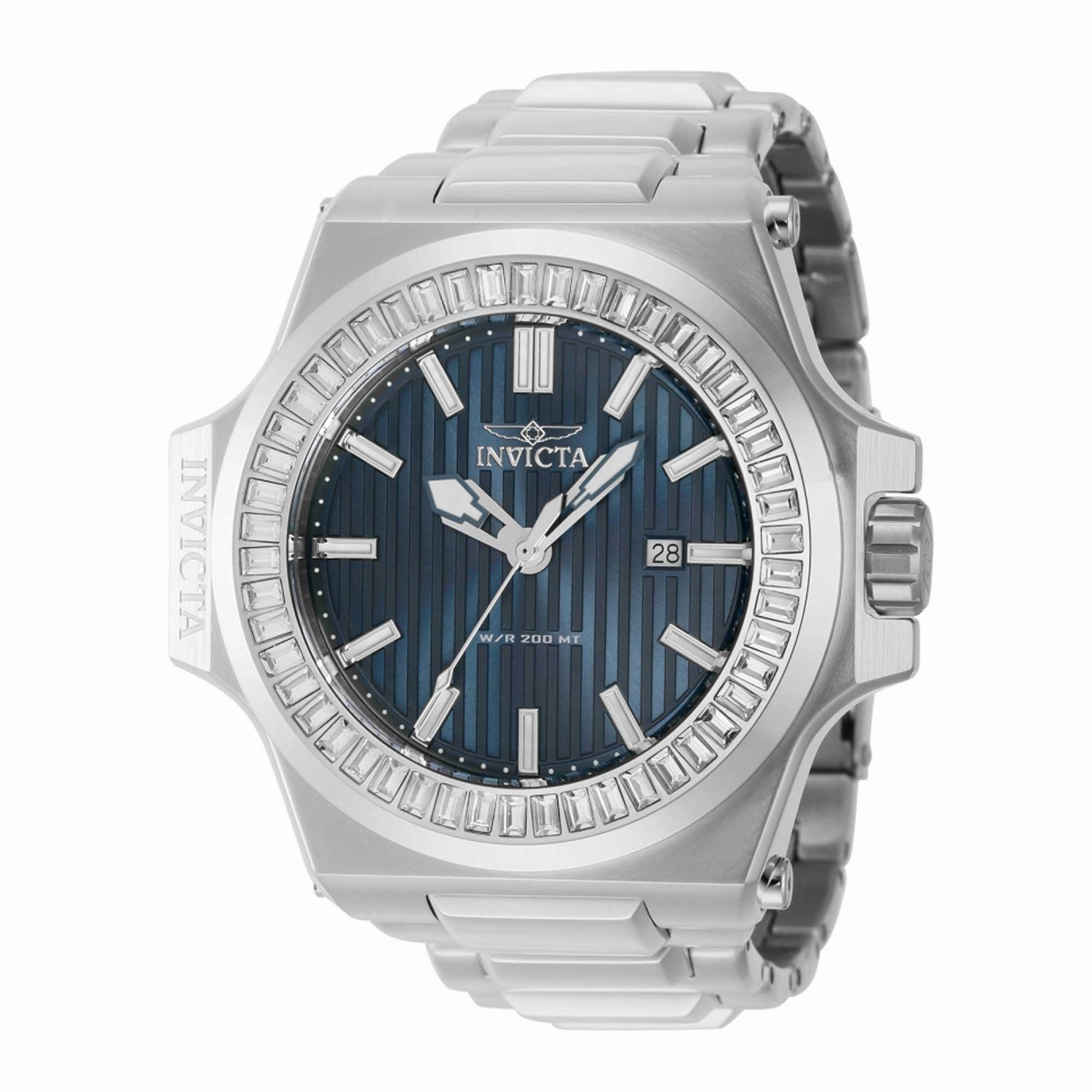 Invicta Men's Watch - Akula Blue Dial Stainless Steel Bracelet Date Display | 43380
